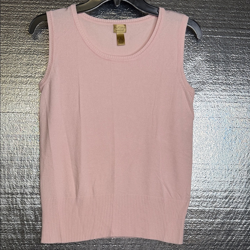 Soft Pink Tank Top Lightweight Sweater Classic